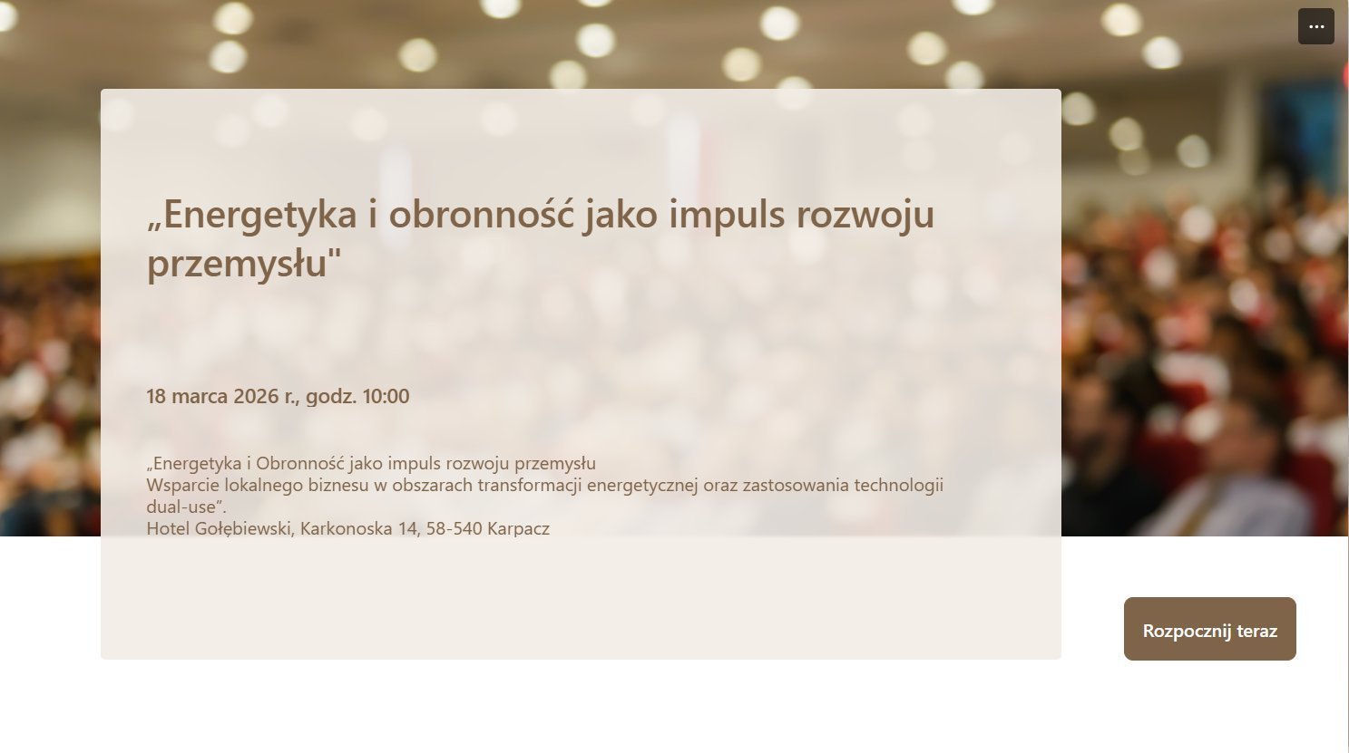 Energetyka i Obronność jako impuls rozwoju przemysłu